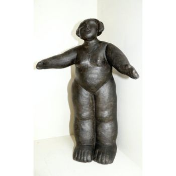 Sculptuur getiteld "BIENVENUE" door Sylviehebrard, Origineel Kunstwerk, Terra cotta