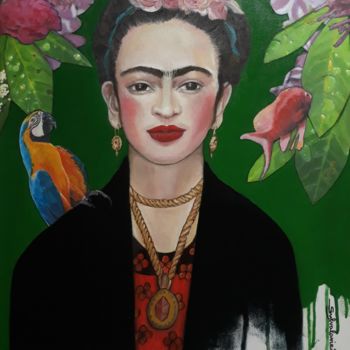 Painting titled "Le rêve de Frida Ka…" by Sylvalavie, Original Artwork