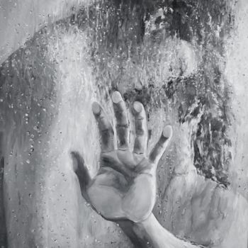 Картина под названием "Hydrothérapie" - Sylvie Lescan, Подлинное произведение искусства, Масло Установлен на Деревянная рама…