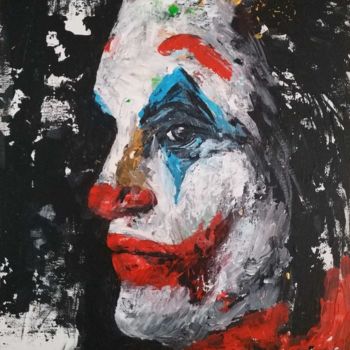 Картина под названием "Joker" - Sylvie Lescan, Подлинное произведение искусства, Акрил Установлен на картон