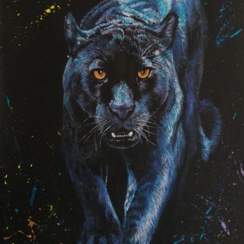 Картина под названием "Amazonie" - Sylvie Lescan, Подлинное произведение искусства, Акрил Установлен на картон