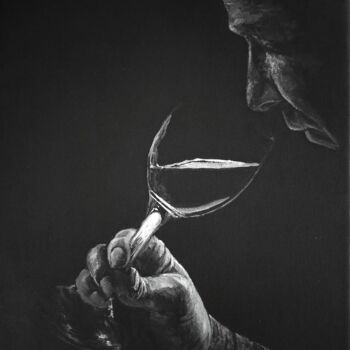 Картина под названием "Subtilité" - Sylvie Lescan, Подлинное произведение искусства, Акрил Установлен на Деревянная рама для…