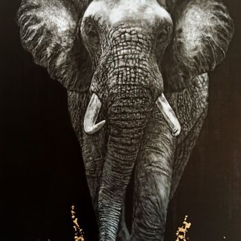 Pintura titulada "Le colosse" por Sylvie Lescan, Obra de arte original, Acrílico Montado en Bastidor de camilla de madera