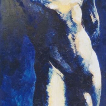 Peinture intitulée "Ephèbe" par Sylvie Olman, Œuvre d'art originale, Huile
