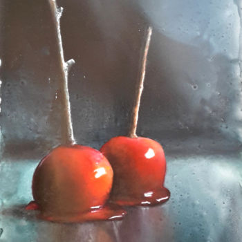 Peinture intitulée "Douceur de pommes d…" par Sylvie Pioli, Œuvre d'art originale, Aquarelle