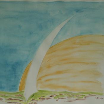 Painting titled "Emergence" by Sylvie Prette, Original Artwork, Watercolor