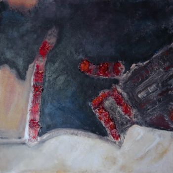 Peinture intitulée "Naufrage" par Sylvie Vigeant, Œuvre d'art originale, Huile