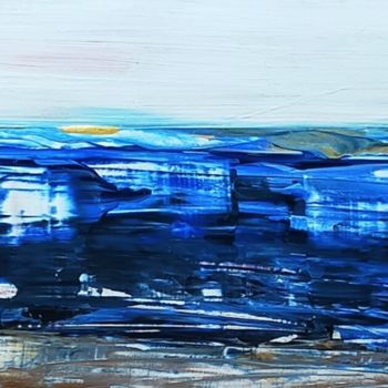Painting titled "Deep blue" by Sylvine Menonville, Original Artwork, Acrylic