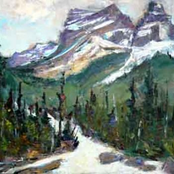Painting titled "Kicking Horse and Y…" by Sylvio Gagnon, Original Artwork