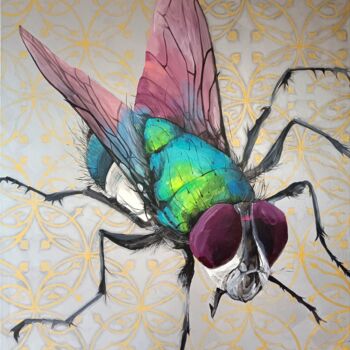 Peinture intitulée "Fly" par Sylwia Wenska, Œuvre d'art originale, Acrylique Monté sur Châssis en bois