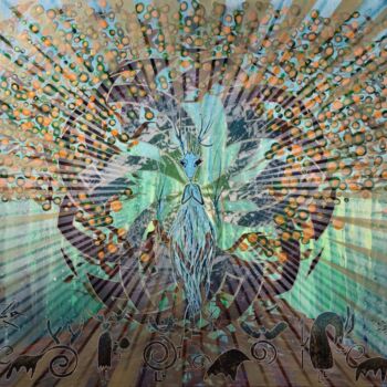 Картина под названием "Transhumance" - Fabien Dessoly (Symbolic Art BZH), Подлинное произведение искусства, Акрил Установлен…