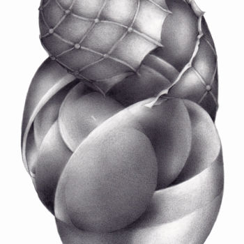 Dessin intitulée "Krakeling" par Symona Colina, Œuvre d'art originale, Graphite