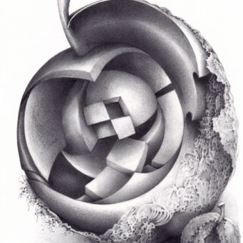 图画 标题为“The Plum & The Prune” 由Symona Colina, 原创艺术品, 铅笔