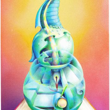 图画 标题为“The Inkpot” 由Symona Colina, 原创艺术品, 铅笔