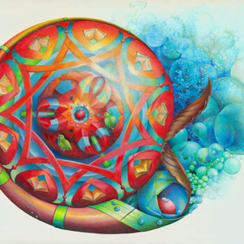 Рисунок под названием "Two Birds" - Symona Colina, Подлинное произведение искусства, Карандаш