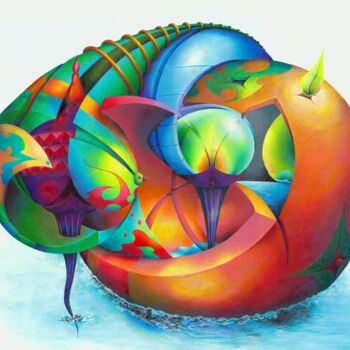Dessin intitulée "A different horizon" par Symona Colina, Œuvre d'art originale, Crayon