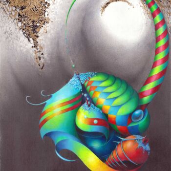 Рисунок под названием "The Loophole" - Symona Colina, Подлинное произведение искусства, Карандаш