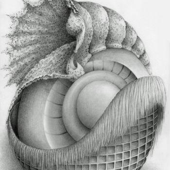 Drawing titled "Orologio" by Symona Colina, Original Artwork, Graphite