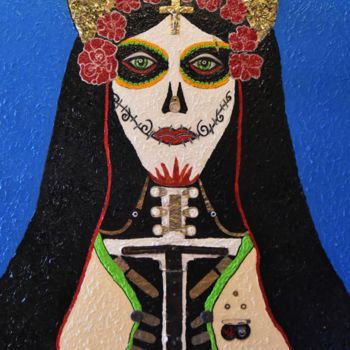 Pintura titulada "MADONNA SANTA TERES…" por Manuela Rodrigues (TALATOUCHE MANOUCH'), Obra de arte original, Acrílico