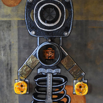 Pintura titulada "ROBOT PEDRITO" por Manuela Rodrigues (TALATOUCHE MANOUCH'), Obra de arte original, Acrílico