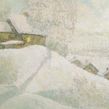Картина под названием "Зима в Здемирово" - Syrov, Подлинное произведение искусства
