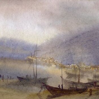 Картина под названием "Тихая гавань" - Syrov, Подлинное произведение искусства, Масло