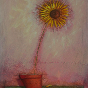 Картина под названием "Sun Flower" - Anna Myro, Подлинное произведение искусства, Акрил