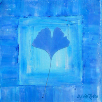 Peinture intitulée "Mosaïque bleue" par Sylvie Zieba, Œuvre d'art originale