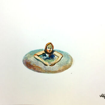 Peinture intitulée "Glitter donut" par Szabrina Maharita, Œuvre d'art originale, Aquarelle
