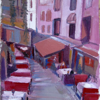 Painting titled "Street 3" by Szabrina Maharita, Original Artwork, Oil