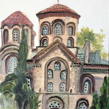 Pintura intitulada "Church 2" por Szabrina Maharita, Obras de arte originais, Óleo