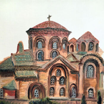Pittura intitolato "Church 3" da Szabrina Maharita, Opera d'arte originale, Olio