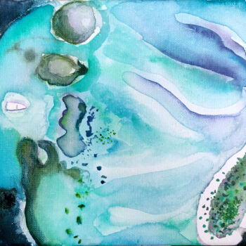 Peinture intitulée "Island 16" par Szabrina Maharita, Œuvre d'art originale, Aquarelle