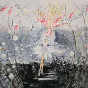 Malerei mit dem Titel "ICE DANCE" von Renata Maroti, Original-Kunstwerk, Acryl