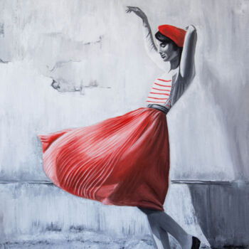 Pintura titulada "Windy" por Inna Medvedeva, Obra de arte original, Oleo Montado en Bastidor de camilla de madera