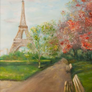Painting titled "Paris / Париж" by Timur Mirzoev, Original Artwork, Oil