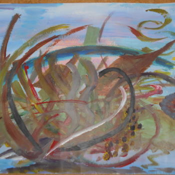 Painting titled "bush" by Tom Schrijver, Original Artwork, Acrylic