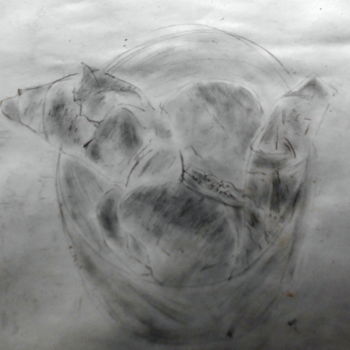 Desenho intitulada "croissants" por Tom Schrijver, Obras de arte originais, Lápis