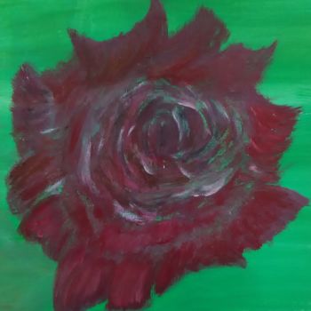 Painting titled "Rose" by Tom Schrijver, Original Artwork, Acrylic