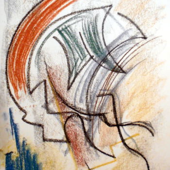 Dibujo titulada "-" por Tom Schrijver, Obra de arte original, Pastel