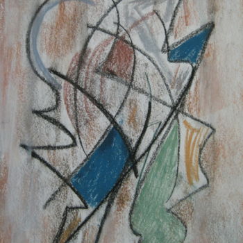 Desenho intitulada "-" por Tom Schrijver, Obras de arte originais, Pastel