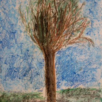 Disegno intitolato "the tree" da Tom Schrijver, Opera d'arte originale, Pastello