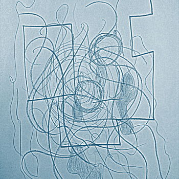 Drawing titled "thin lines" by Tom Schrijver, Original Artwork, Pencil