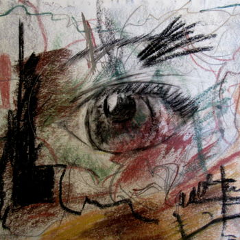 Рисунок под названием "sharp vision" - Tom Schrijver, Подлинное произведение искусства, Пастель