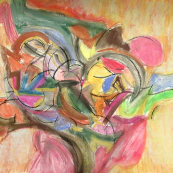 Ζωγραφική με τίτλο "colourful" από Tom Schrijver, Αυθεντικά έργα τέχνης, Παστέλ