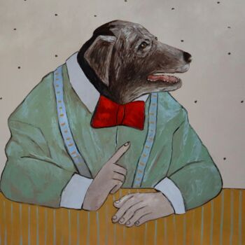 Картина под названием "The Duke" - Ta Byrne, Подлинное произведение искусства, Масло