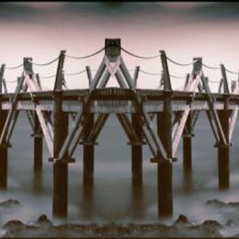 Photographie intitulée "Bridge to nowhere" par Javier Alonso, Œuvre d'art originale