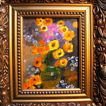 Painting titled "flowers" by Ovidiu Alexandru Tabara, Original Artwork