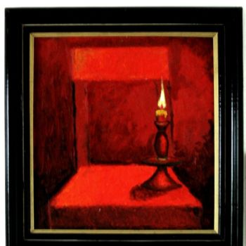 Painting titled "the red chair" by Ovidiu Alexandru Tabara, Original Artwork