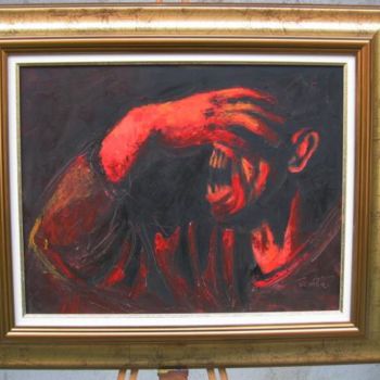 Schilderij getiteld "scream" door Ovidiu Alexandru Tabara, Origineel Kunstwerk